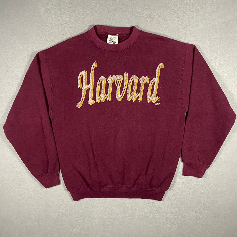 Vintage Harvard Sweatshirt Maroon 20/20‎ Sport Crewneck Large Made in USA